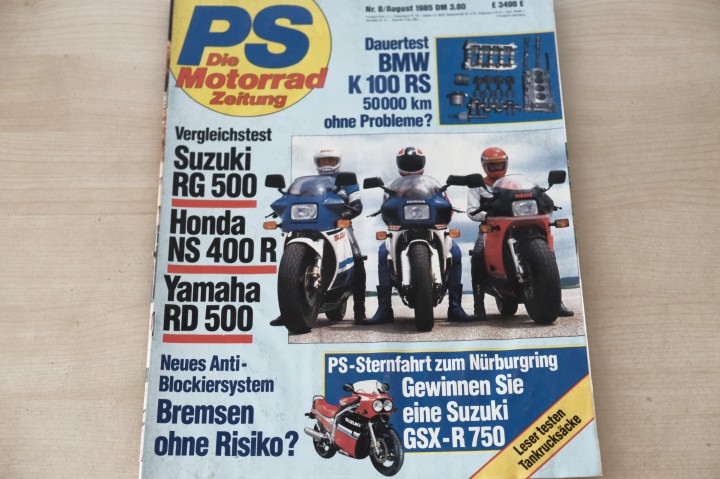 Deckblatt PS Sport Motorrad (08/1985)